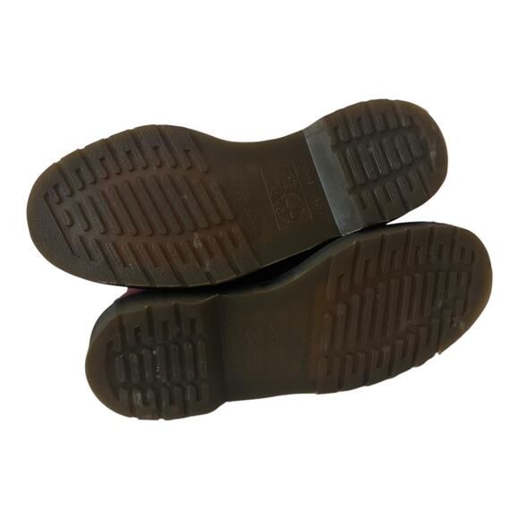 Vintage Dr. Martens Made In England Dark Red Suede Lace Up 6 Eye Boots Size 6 US - Picture 12 of 13